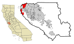 Santa Clara County California Incorporated and Unincorporated areas Palo Alto Highlighted